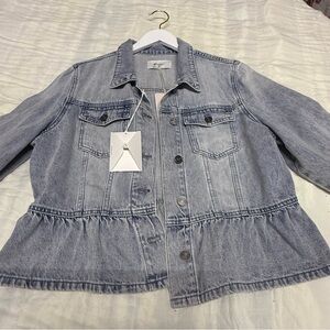 KanCan Blue Denim Peplum Jacket